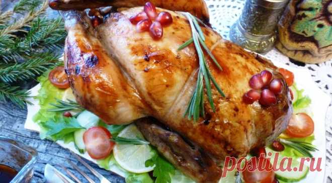 Курочка, запеченная с рисом, каштанами и миндалем - Великий повар - пошаговые фоторецепты