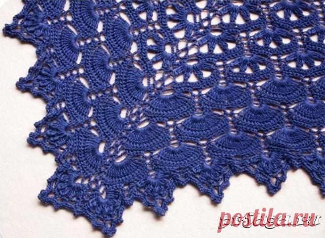 Схема ажурной шали