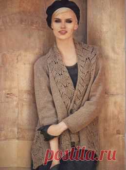 Вязание крючком и спицами - Жакет и топ с ажурными полосами