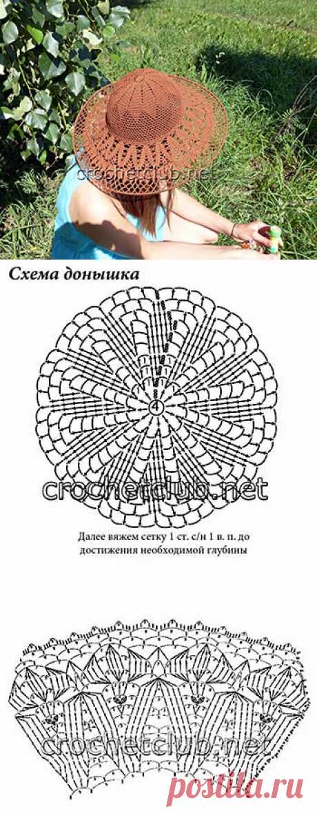 Летняя шляпа крючком - Вязание Крючком. Блог Настика
