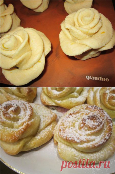 Творожные розочки.