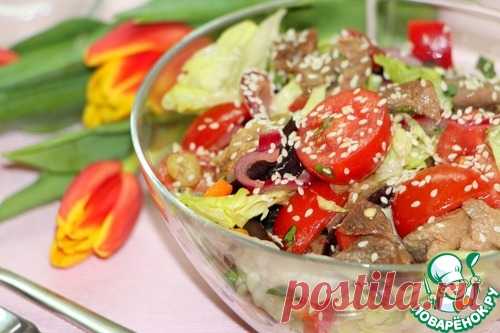 Овощной салат с индейкой "Мозаика" - кулинарный рецепт