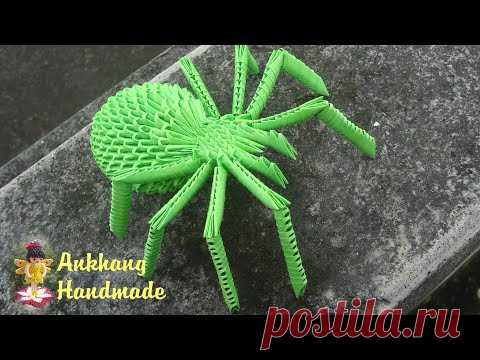 3D Origami Spider Tutorial | DIY paper spider halloween decoration ideas
