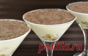 Сметанное желе с бананами