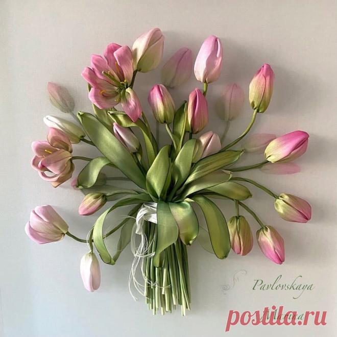 Чудесные вышивки лентами. Любуемся (много фото) | Хроники Сельских Бюджетников | Яндекс Дзен