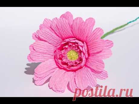 Мастер Класс. Гербера из гофрированной бумаги / DIY / Gerbera of corrugated paper - YouTube

#гербераизбумаги #гофрированнаябумага #corrugatedpaper
