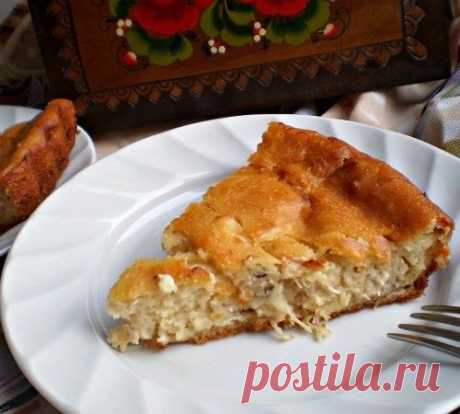 Закусочный сырный пирог с курицей