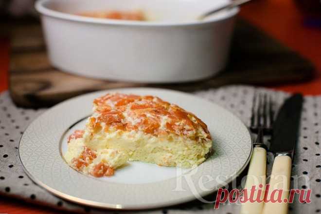 Пышный омлет с помидорами