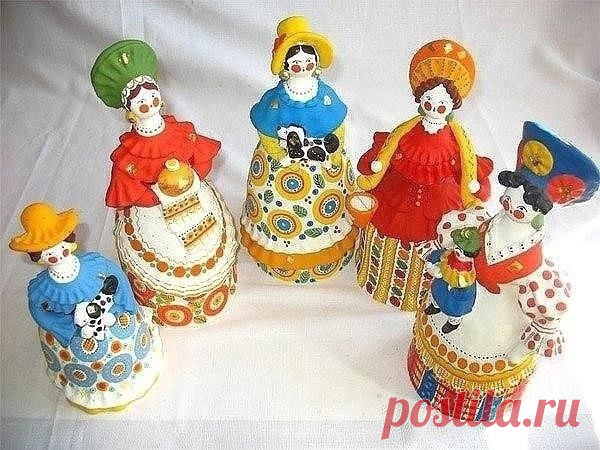 ​Дымковская игрушка детскими руками из подручных материалов