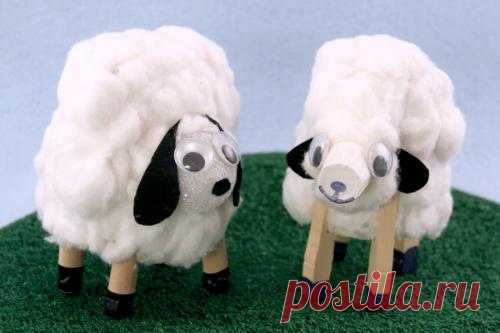 Ягнята. Пасхальный сувенир из бумажного стаканчика