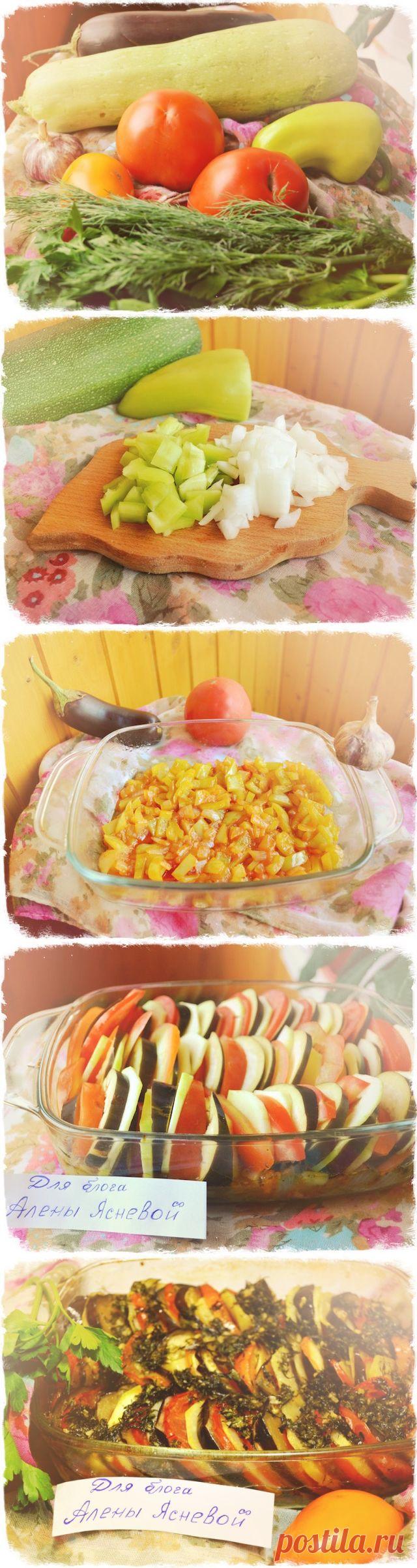 Рецепт рататуя с баклажанами в духовке пошагово с фото