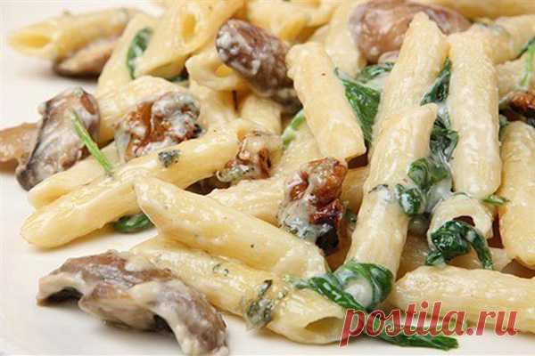 Макароны с грибами и курочкой — Сад Заготовка