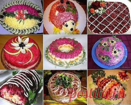 "Селедка под шубой" - 45 вариантов украшения салата.