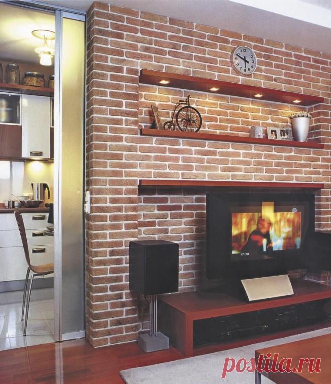 Кирпичная кладка как элемент дизайна интерьера — Роскошь и уют