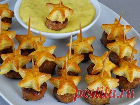 ​Звездочки с мясными шариками — Кулинарная книга - рецепты с фото