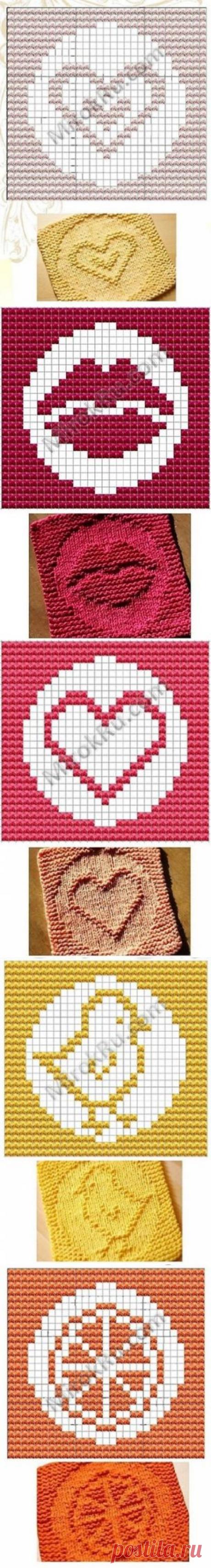 Теневые узоры спицами. / Вязание спицами / Вязание спицами аксессуаров