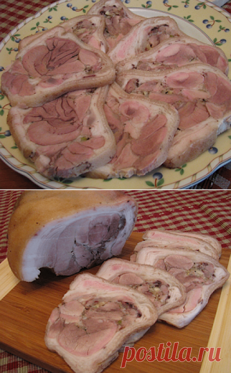 Самые вкусные рецепты: Рулет из свиной рульки