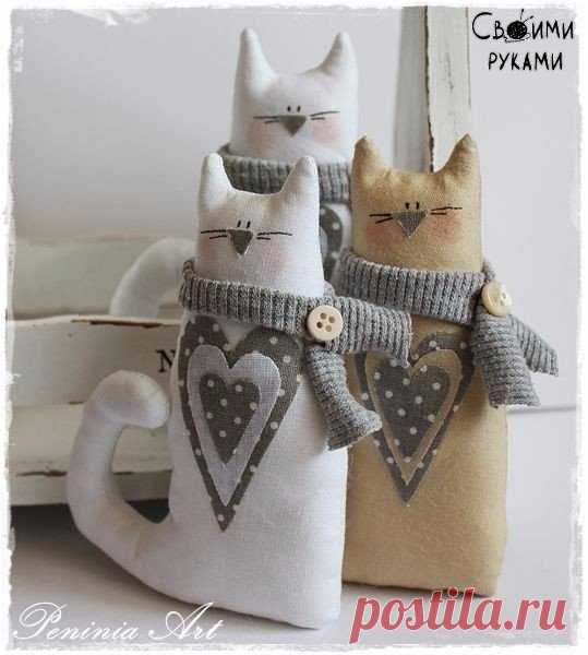 Котики - валентинки