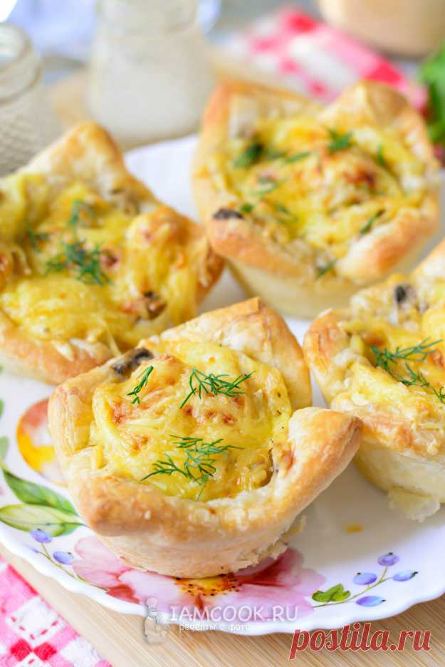Жульен в слоеном тесте (с курицей и грибами) — рецепт с фото пошагово