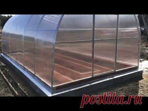 Монтаж теплицы на керамзитоблоки