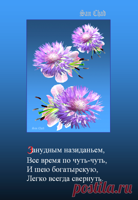 Сан Чад, San Chad * ПОЭТИЧЕСКИЕ УРОКИ МУДРОСТИ.
