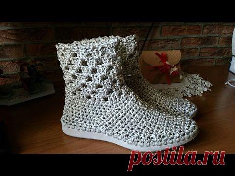 Как связать сапожки на подошве 