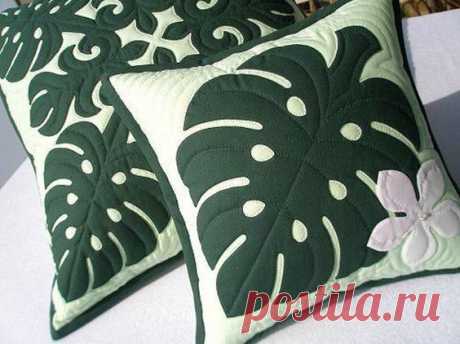 Подушки с эффектными листьями монстеры — DIYIdeas