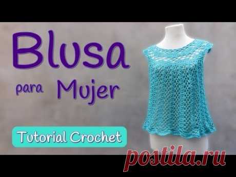 Como tejer una Blusa Top a crochet (1/2)