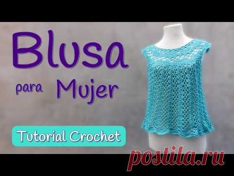 Como tejer una Blusa Top a crochet (1/2)
