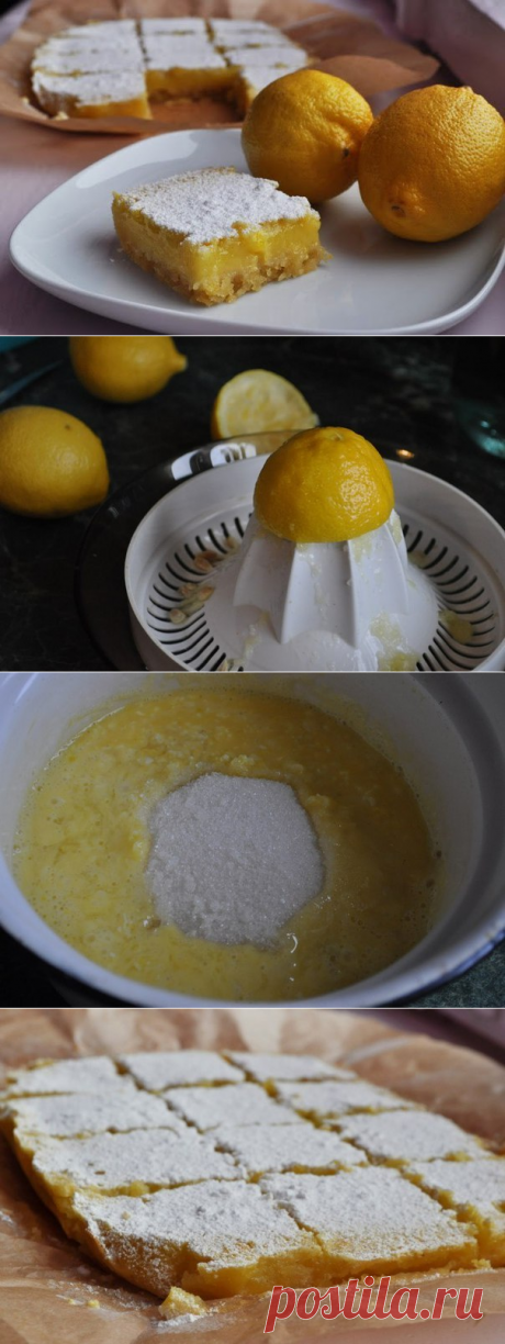 Lemon bars/ Лимонные пирожные.