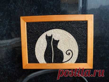 Черно-белое панно. Мастер-класс.