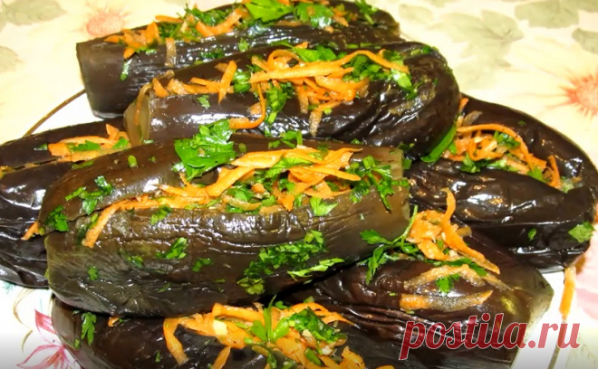 Манзаны — фаршированные баклажаны по-гречески. Неземной вкус! Отличная заготовка на зиму.