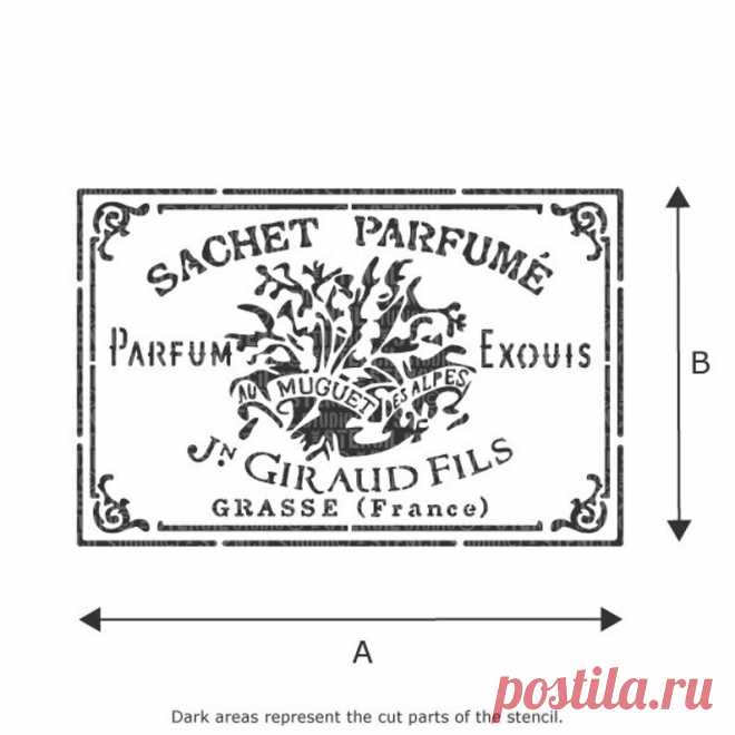 Sachet Parfume Lily of the Valley Flower Stencil French Label Stencil de The Stencil Studio. Plantillas shabby chic reutilizables 10656 - Etsy Chile