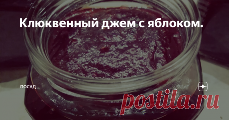 Клюквенный джем с яблоком. Конец сентября – начало октября – время собирать одну из самых полезных наших ягод – клюкву. И приготовить из неё вкусный и полезный джем на зиму.