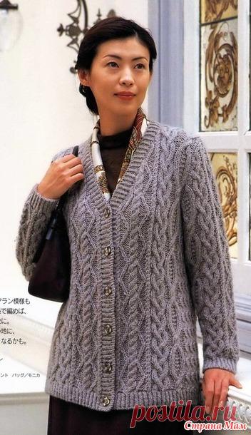 Кардиган с рельефными узорами. Спицы. - ВЯЗАНАЯ МОДА+ ДЛЯ НЕМОДЕЛЬНЫХ ДАМ - Страна Мам