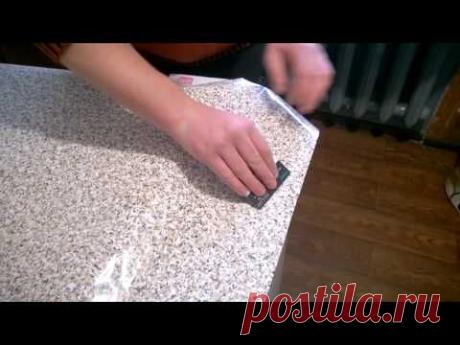 Оклейка мебели самоклеящиеся пленкой - YouTube