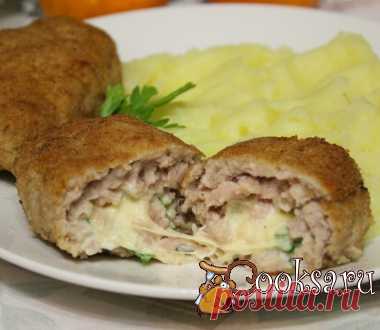 Мясные зразы с сыром, яйцом и зеленью фото рецепт приготовления