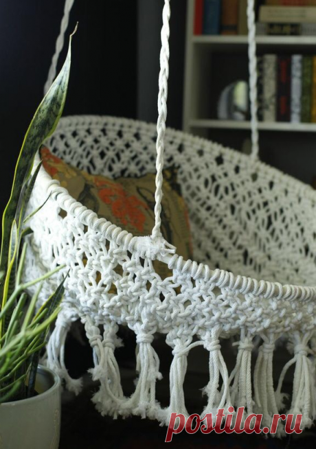 DIY Hanging Macramé Chair