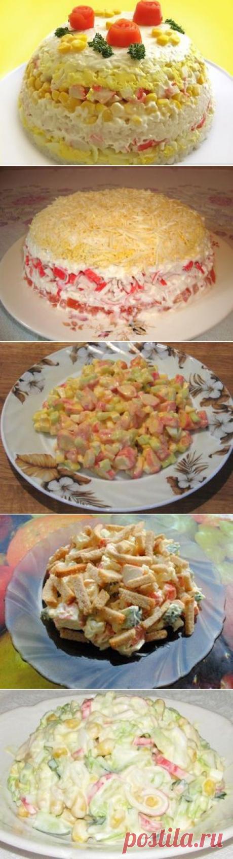 Подборка самых лучших салатов с крабовыми палочками (мясом). Топ- 9