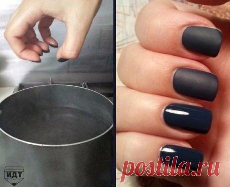 Лайфхак для девушек: Придаем матовость лаку для ногтей