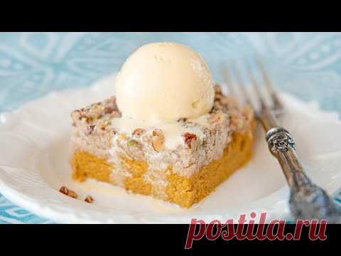 Всё смешиваем и пирог готов! Быстрый насыпной ТЫКВЕННЫЙ ПИРОГ | Pumpkin Dump Cake