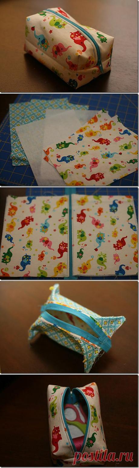 Как сшить объемную косметичку  /  KNITLY.com - блог о рукоделии