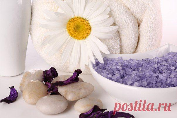 Скраб для ног с солью.