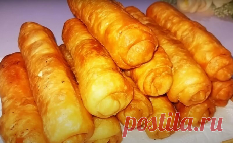 Вкуснее, чем беляши и чебуреки. Хрустящие трубочки с мясом: ешь хоть каждый день