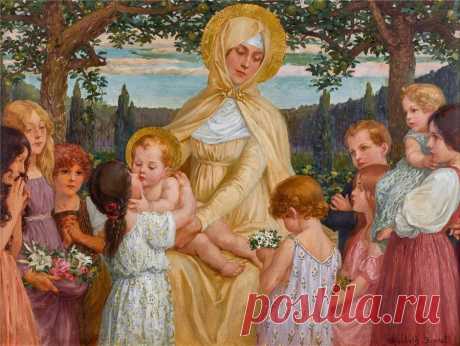 В стиле символизма, ар-нуво и прерафаэлитов...Elisabeth Sonrel (French, 1874 - 1953)