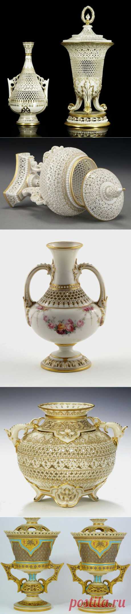 Сетчатый фарфор от George Owen - Royal Worcester Porzellan (Англия).