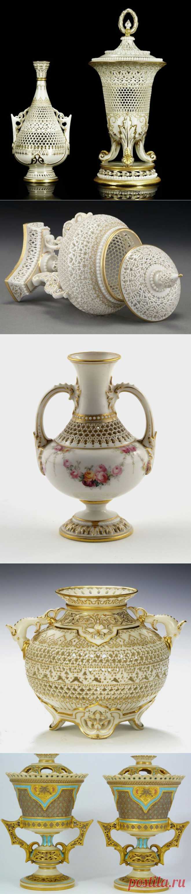 Сетчатый фарфор от George Owen - Royal Worcester Porzellan (Англия).