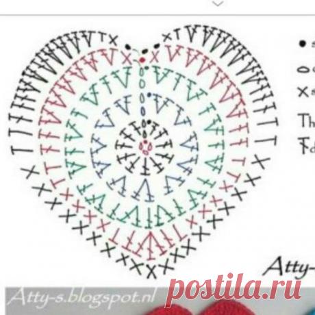 Свяжи сердечко-валентинку