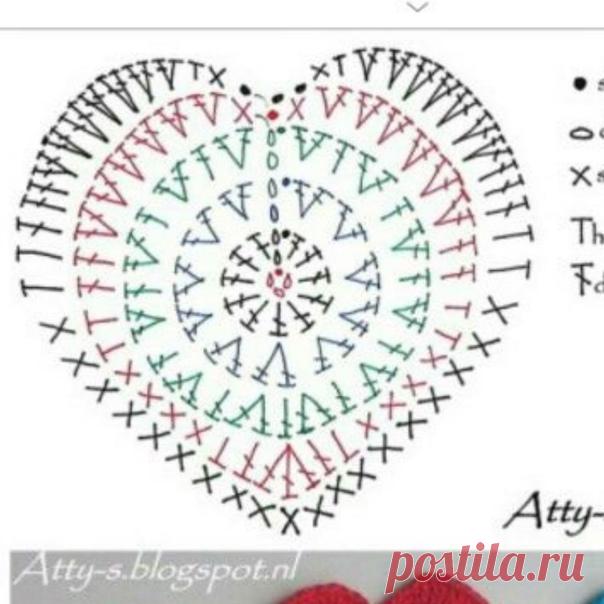 Свяжи сердечко-валентинку