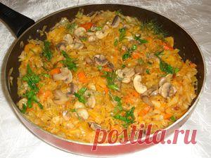 Капуста тушеная с грибами | Вегетарианские рецепты